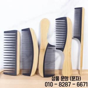 천연 대나무 꼬리 헤어 빗 정전기 방지 케어 건강한 마사지 전문 이발사 스타일링 도구