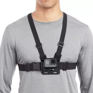 액션캠 가슴 스트랩 고정 마운트 블랙 실리콘 밴드 스포츠 촬영