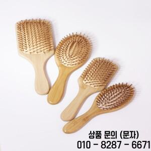 천연 대나무와 정전기 방지 두피 마사지 에어 쿠션 빗 부드러운 스타일링 1개