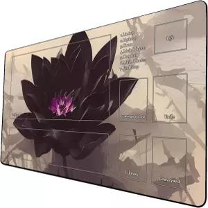 MTG 플레이매트 TCG용 게임 24 x 14인치 트레이딩 카드 잉크 처리 보관 가방 매끄러운 고무 표면 전투 포함