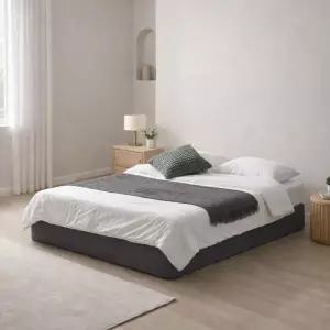 아트박스/보루네오 [보루네오]패브릭 침대 퀸 (포켓매트/충전포트) KC888