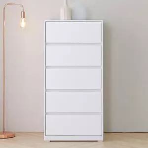 아트박스/벨리카가구 모이 드레스룸 깊은 5단 서랍장 600