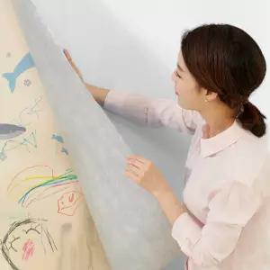 집코리아 스티커벽지 700폭 단열 접착식 붙이는 셀프도배 70cmX2.5m 화이트(줄무늬)