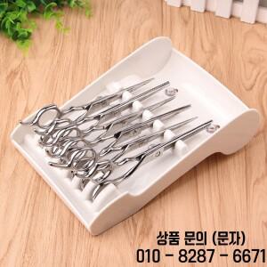 6가위 홀더 살롱 스탠드 케이스 이발소 주최자 흡입 컵이있는 스타일링 도구 액세서리