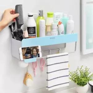 [SBD] 화장실수납걸이 정리 욕실 수납 흡착수건걸이 거치대