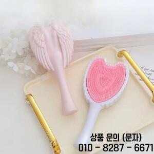 전문적인 엉킴 방지 미니 엔젤 헤어 스무딩 빗 정전기 마사지 두피 휴대용 도구