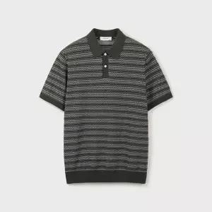 [롯데백화점]에디션 지그재그패턴 카라넥 반팔 스웨터 2종 LSG2ET1624