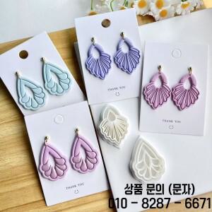 보헤미안 클레이 커터 2가지 스타일   복잡한 라인 질감 패턴이 있는 보석 제작 세트