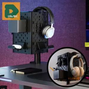 책상정리 게임거치대 4면회전 게임 데스크 컨트롤러거치대 홀더 보관 수납 테리어 헤드셋 걸이 타공판 패드