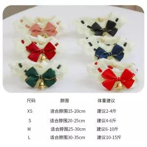 크리스마스 강아지 목걸이 리본 스카프 옷 고양이