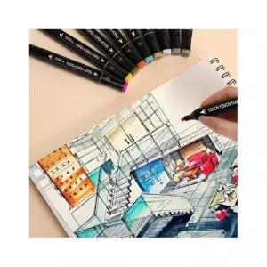 매장정품 더블유쇼핑 잔솔 디자인마카 24색 세트 트윈 터치 마카펜 터치필 22003796 1843315