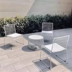 라탄 테이블 의자 세트 야외 발코니 캠핑용 접이식 레저 가구 카페