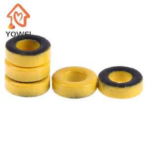 다리미 파우더 코어 T37-6 AL = 3.0nH/N2 8.5uo 더스트 페라이트 토로이드 코팅 옐로우 그레이 9.5x5.2x3.3