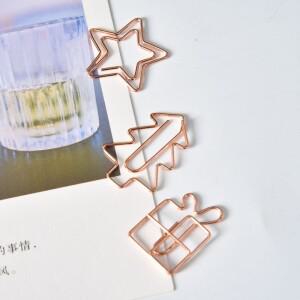 20pcs 레트로 복고풍 엔틱 금속 클립 미니 소형 크리스마스 트리 종이 책갈피 책 바인딩 노트북 장식 편지