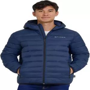 후드가 달린 스파이더 패커블 퍼퍼 재킷 남성용 경량 겨울