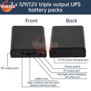 무정전 전원 공급 장치 상자, 3x18650 리튬 배터리, UPS 집열판학 모뎀, DIY 보조배터리 용접  키트, 5V, 9