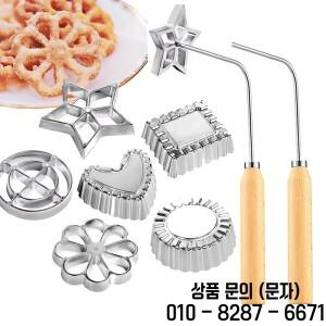 알루미늄 로제트 몰드 아이언 메이커 와플 합금 튀김 간식 깔때기 쿠키 베이킹 부누엘로스 손잡이 포함 도