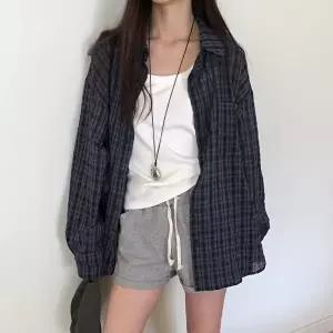 [유야]여성 체크셔츠 남방 SNB0111 봄 가을