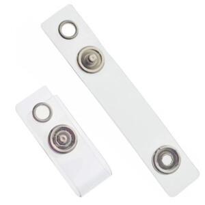 투명 PVC 단추 스트랩 작업 카드 배지 거치대 액세서리 랜야드 가슴 포켓 ID 태그 이름 걸이 5개