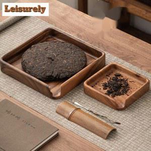 크고 작은 호두나무 트레이 케이크 깨우기 단단한 감사 플레이트 가정용