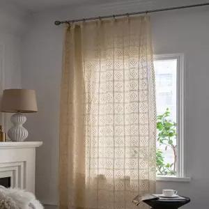 뜨개 엔틱 커튼 가림막 북유럽 가리개 코바늘 커텐 감성