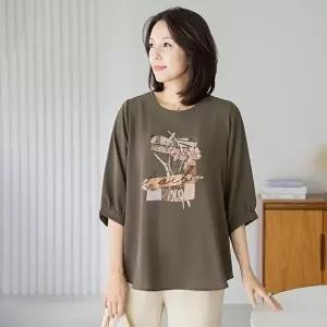 [마담4060]엄마옷 마담4060 블라우스 중년여성 데일리 메모리 -YBL2603061-