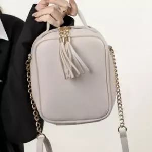 여성 태슬 미니 스퀘어 체인 크로스백 가방