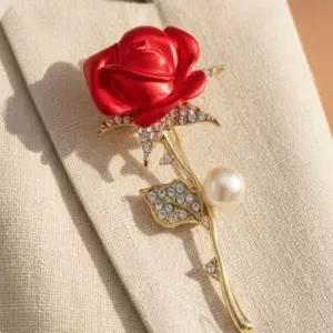 장미브로치 옷핀 어버이날 스승의날 뱃지 부모님 기념일 선물 혼주 코사지