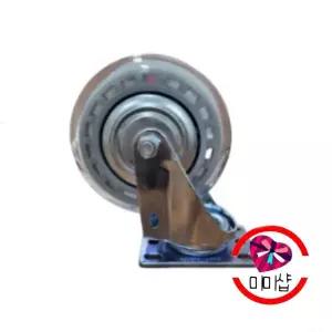 에스제이 우레탄 바퀴 100mm(4인치) 회전 무소음 가구 구르마 구루마바퀴 캐스터 카트 대차바퀴