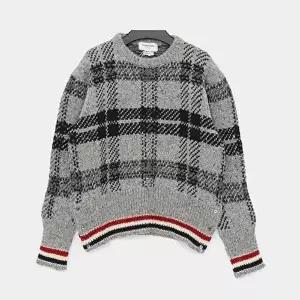 [톰브라운]톰브라운 삼선 라이닝 타탄 모헤어 남성 니트 MKA410A Y1506 035