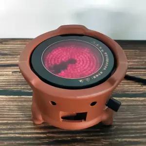 일본식 화로 앤틱 전기 세라믹 티워머 차 테이블 꽃병 도자기 미니 티포트