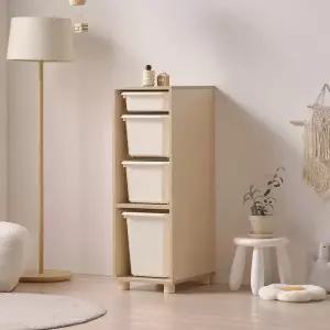 아이방 거실 침실 바구니 수납장 37cm P0000CET