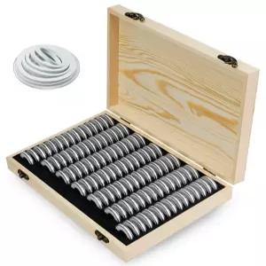 동전 수집 케이스 기념 원목 주화 보관함