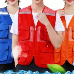 작업 공장 등산 낚시 반사판 베스트 여름 메쉬 조끼