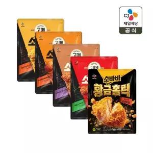 고메 소바바치킨 순살 5종 375g (소이허니1+양념1+마쏘킥1+레드핫1+황금홀릭1)