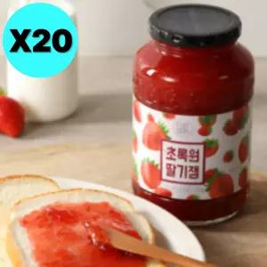 초록원 딸기잼 대용량 1kg X 20 과일잼 업소용 카페용