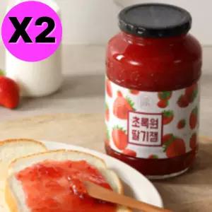 초록원 딸기잼 대용량 1kg X2개 과일잼 에이드 하이볼