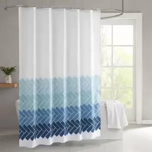 욕실 방수 샤워커튼 180x180cm 컬러풀 헤링본 패브릭 가리개 커텐