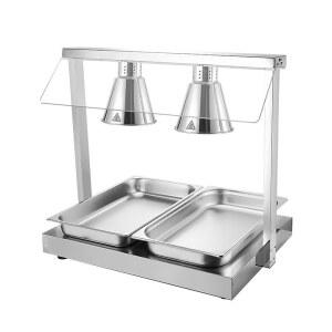 워머기 뷔페 보온 KTE OX 스틸 보온조명 접시보온 3구 실버
