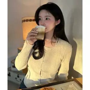 MIND BRIDGE WOMEN [W]홀터넥 나시 가디건 레이어드 니트 - 2color 2065672