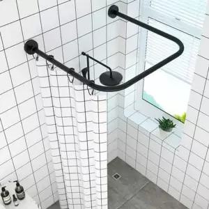 [RIZPICK]곡선 코너형 샤워봉 봉 커튼 ㄷ자 무타공 욕실 텐션샤워커튼봉