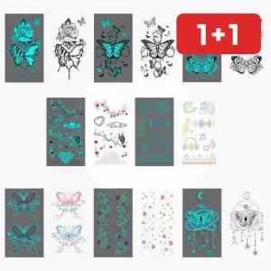 타투 스티커 야광 바디 페이스 축제 클럽 파티 임시