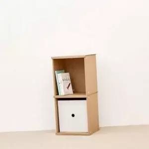 ( )거실 수납 모듈형 2단 가벼운 종이 책장 조립식 박스형