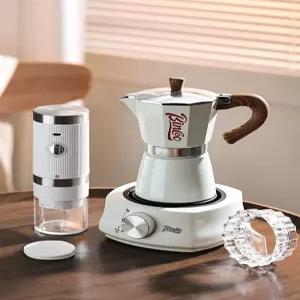 빈쿠 에쏘팟 세트 브루잉 추출 이탈리아 에스프레소 메이커 스틸