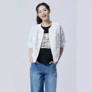 [롯데백화점]베네통 레이스 반팔 집업 점퍼 (BAJP92631)