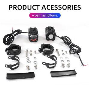 오토바이 LED 스포트라이트, 보조 헤드라이트, 주행등, 범용 듀얼 컬러 점멸등, SUV 오프로드 전기차용