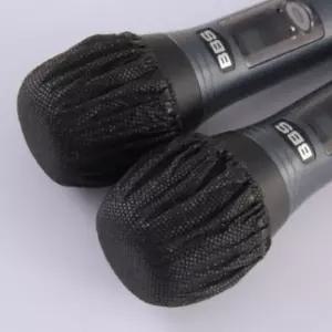 ( )블랙 위생 마이크 노래방 일회용 커버 덮개 2개입