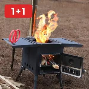 화목난로 캠핑 휴대용 야외 장작 난방 미니 철제 스토브