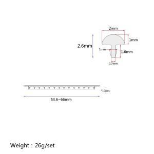 [호환품]CGDS-19Pcs/Set 클래식 기타 프렛 와이어 2.0Mm/0.08In 구리 세트 36 인치 38 39 19 액세서리