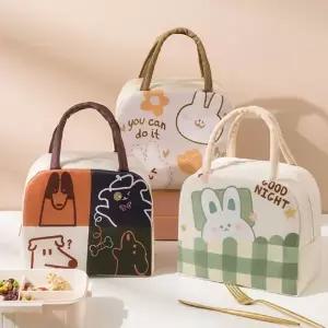 [지앤지] OA 도시락 보냉가방 사각보냉백 캔버스 런치백 쿨러백 보온보냉백